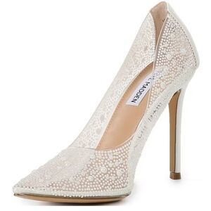 Steve Madden NIB Evelyn-P Clear Pearl Stiletto Pumps 8